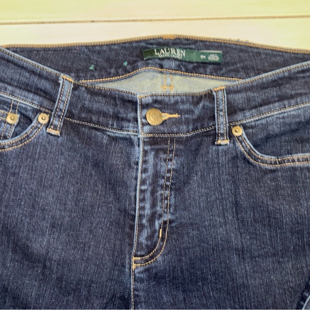 Lauren Ralph Lauren Women’s Jeans Size 8P – Dark Wash Slim Fit Stretch Denim